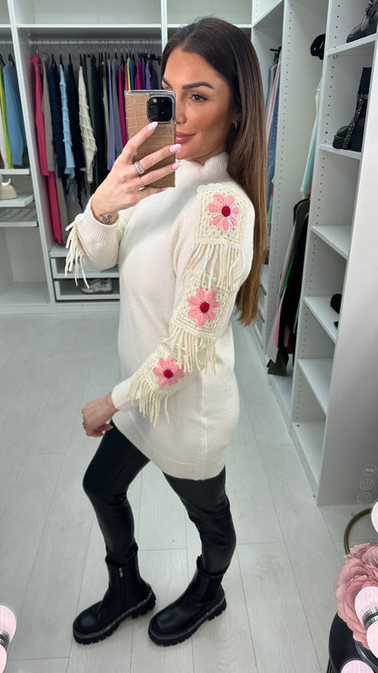 Julisa Crochet Detailed Longline Jumper