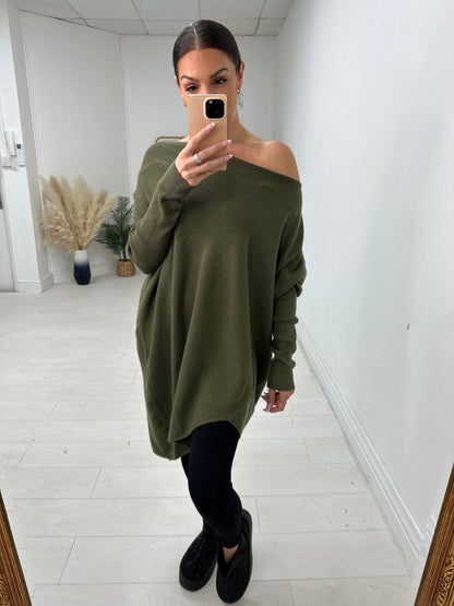 Baylor Cowl Neck Asymmetric Hem Jumper