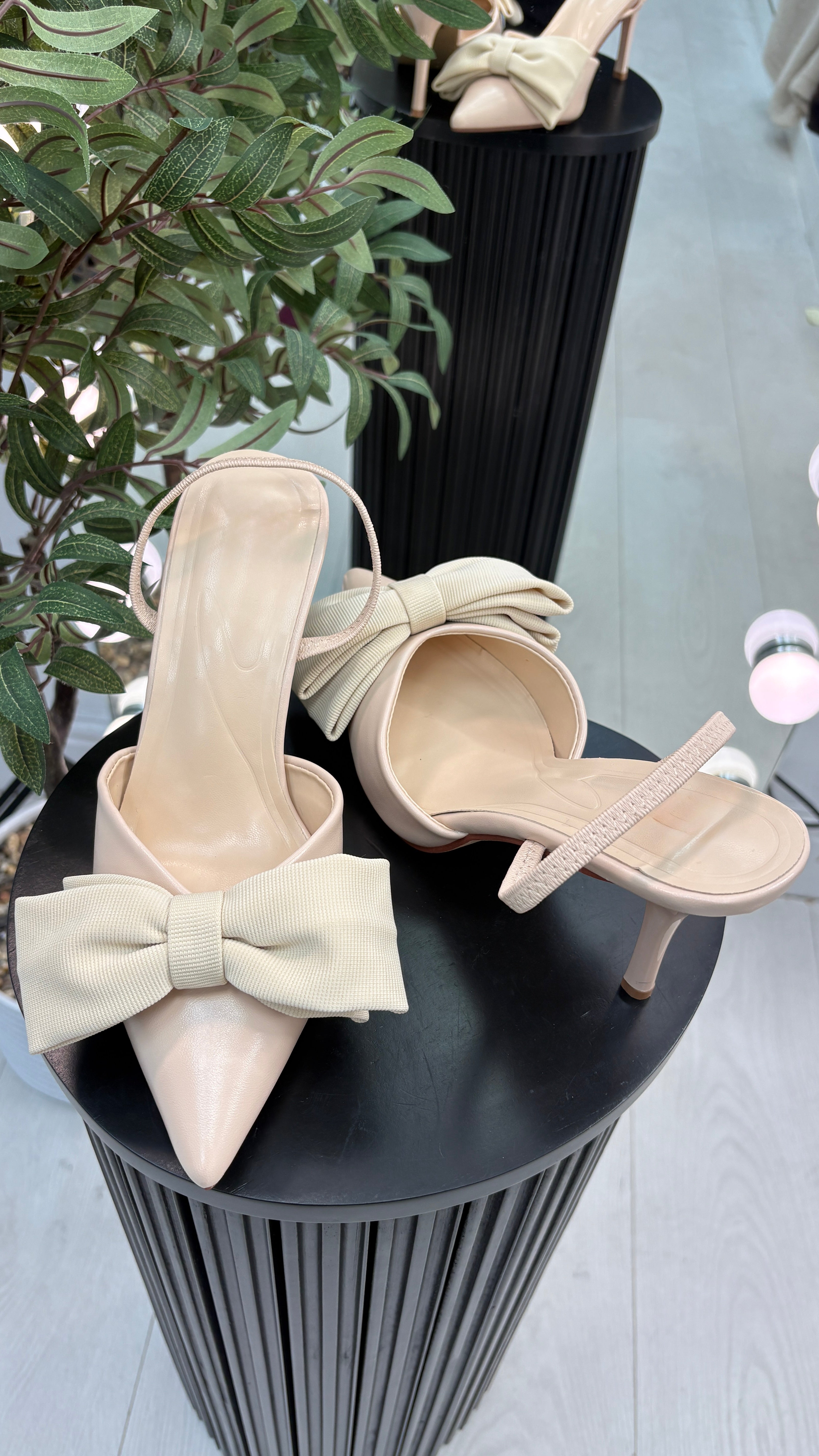 Priya Bow Design Kitten Heel Slingbacks