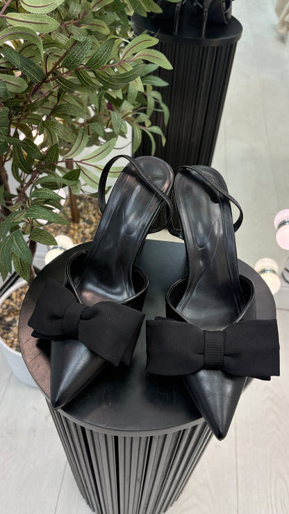 Priya Bow Design Kitten Heel Slingbacks