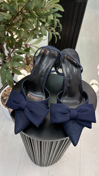 Priya Bow Design Kitten Heel Slingbacks
