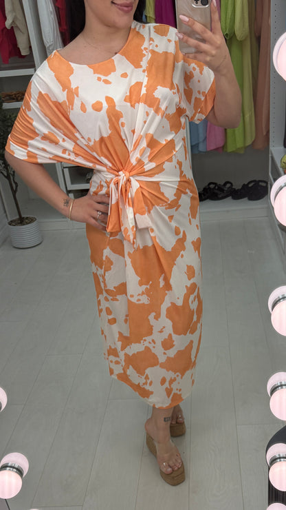 Naya Tie Front Midi Dress