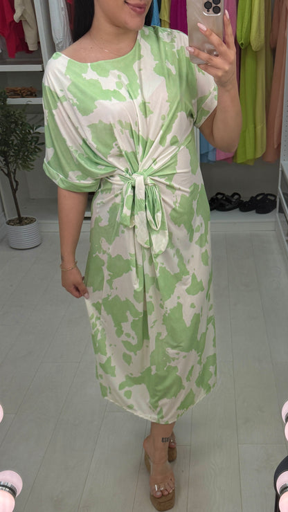 Naya Tie Front Midi Dress