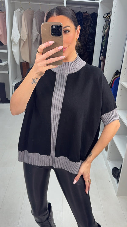 Tianey Colour Block Short Sleeve Jumper