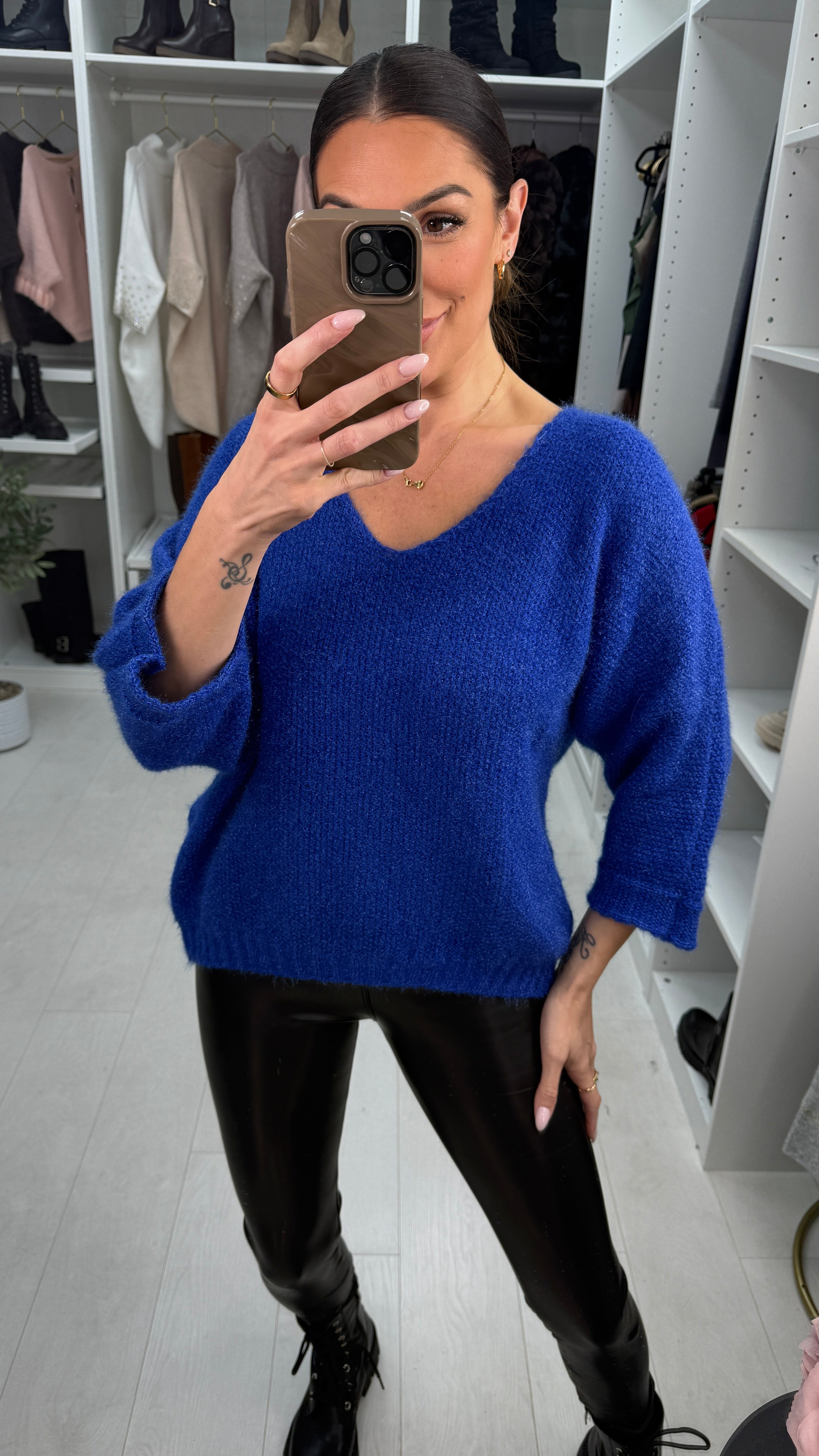 Eliora Super Soft Embellished Button Back Jumper