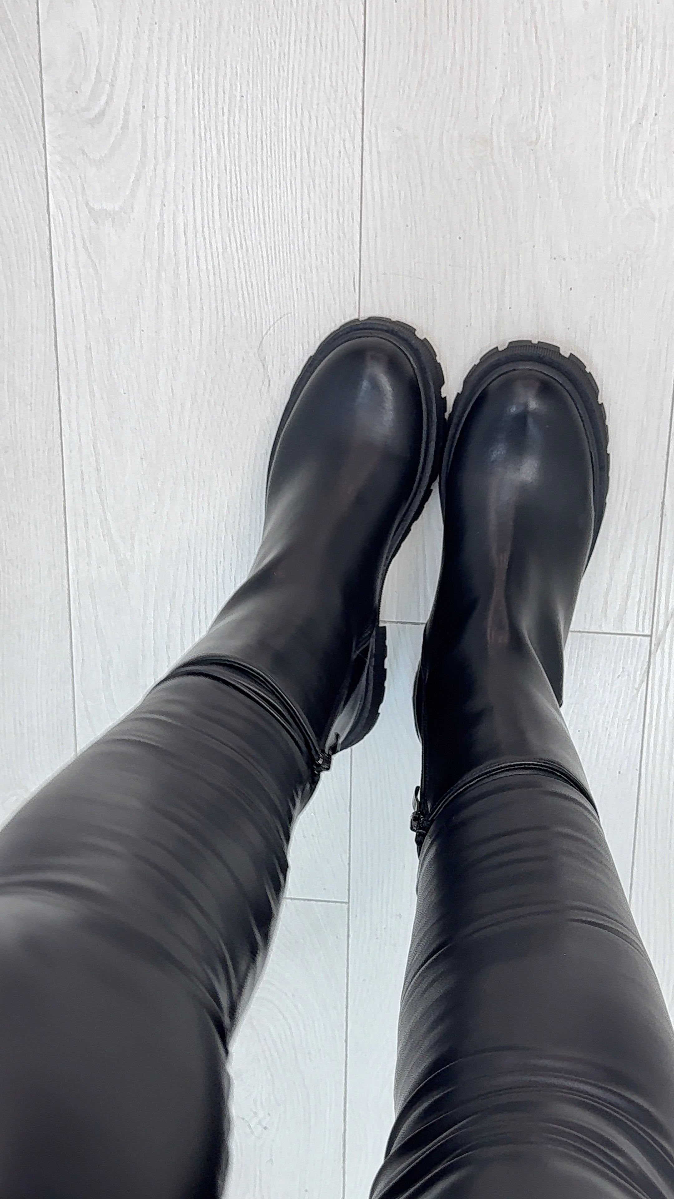 Mandy Faux Leather Ankle Boots