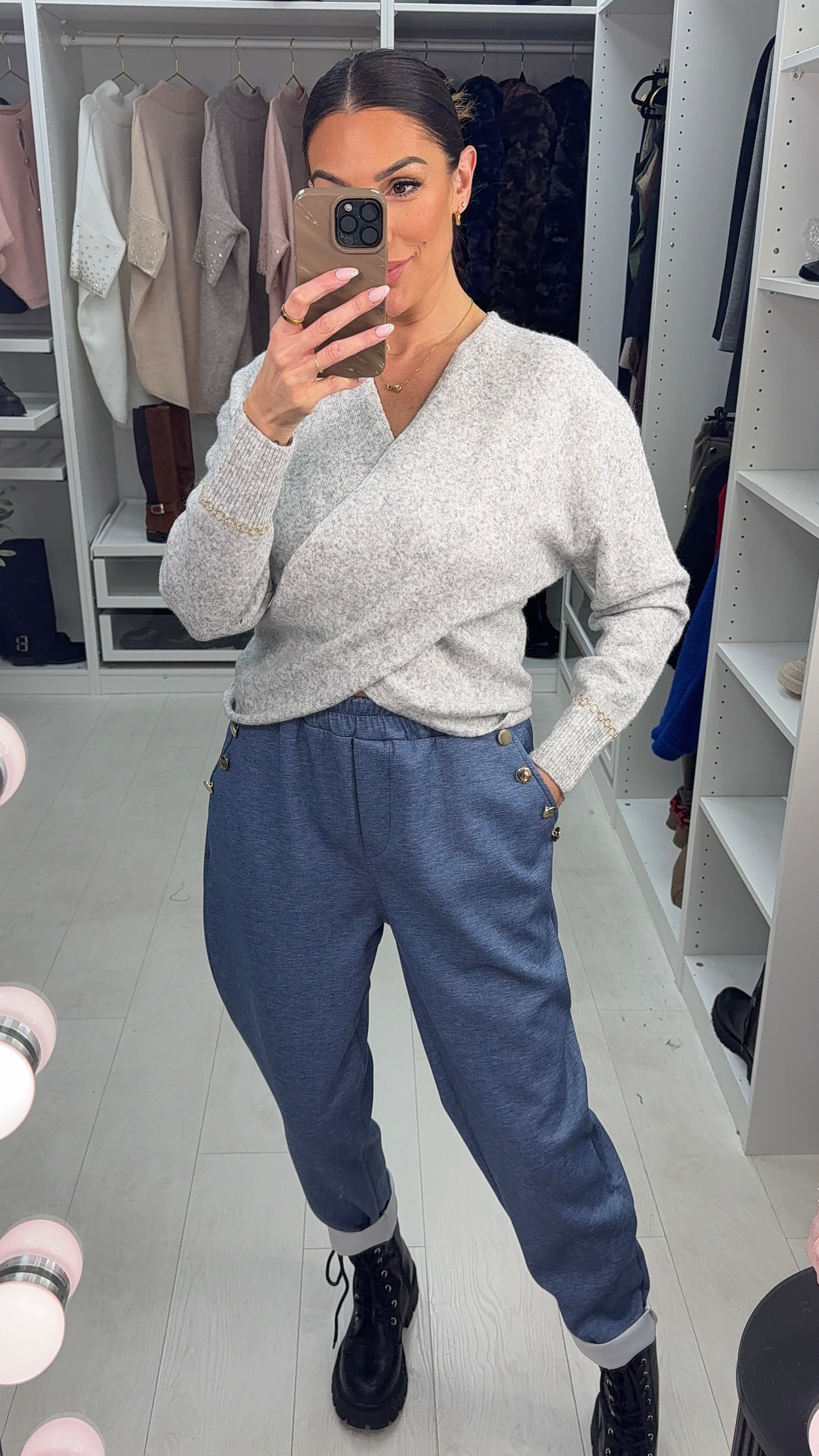 Elliot Plain Button Detailed Trousers