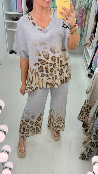 Medora Leopard Print Loose Fit Co-Ord Set