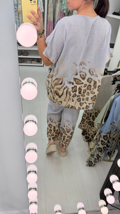 Medora Leopard Print Loose Fit Co-Ord Set