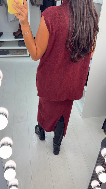 Apollo Plain Super Soft Sleeveless Top & Skirt Co-Ord Set