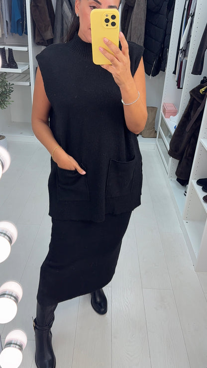 Apollo Plain Super Soft Sleeveless Top & Skirt Co-Ord Set