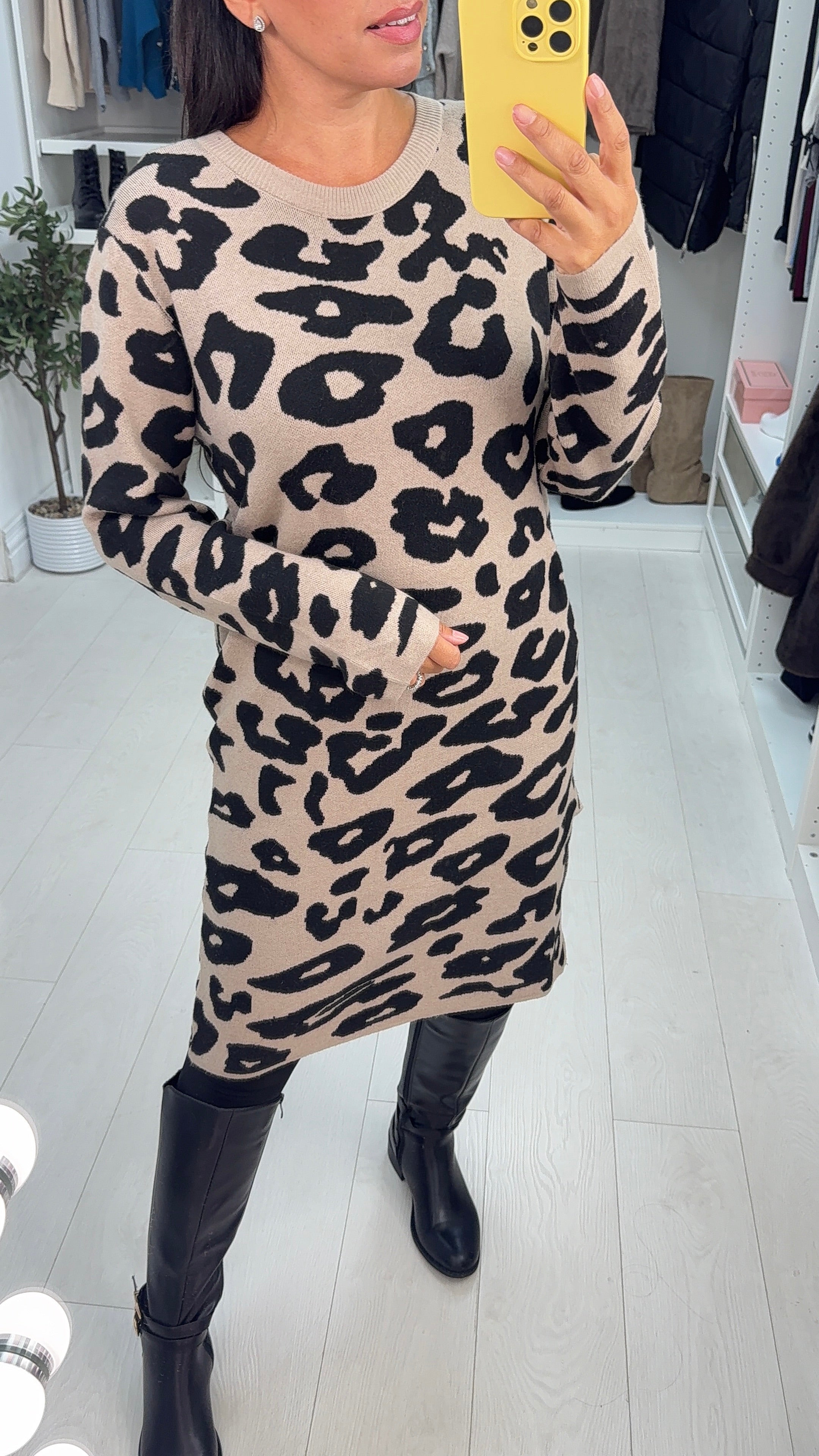 Franca Leopard Print Maxi Jumper Dress