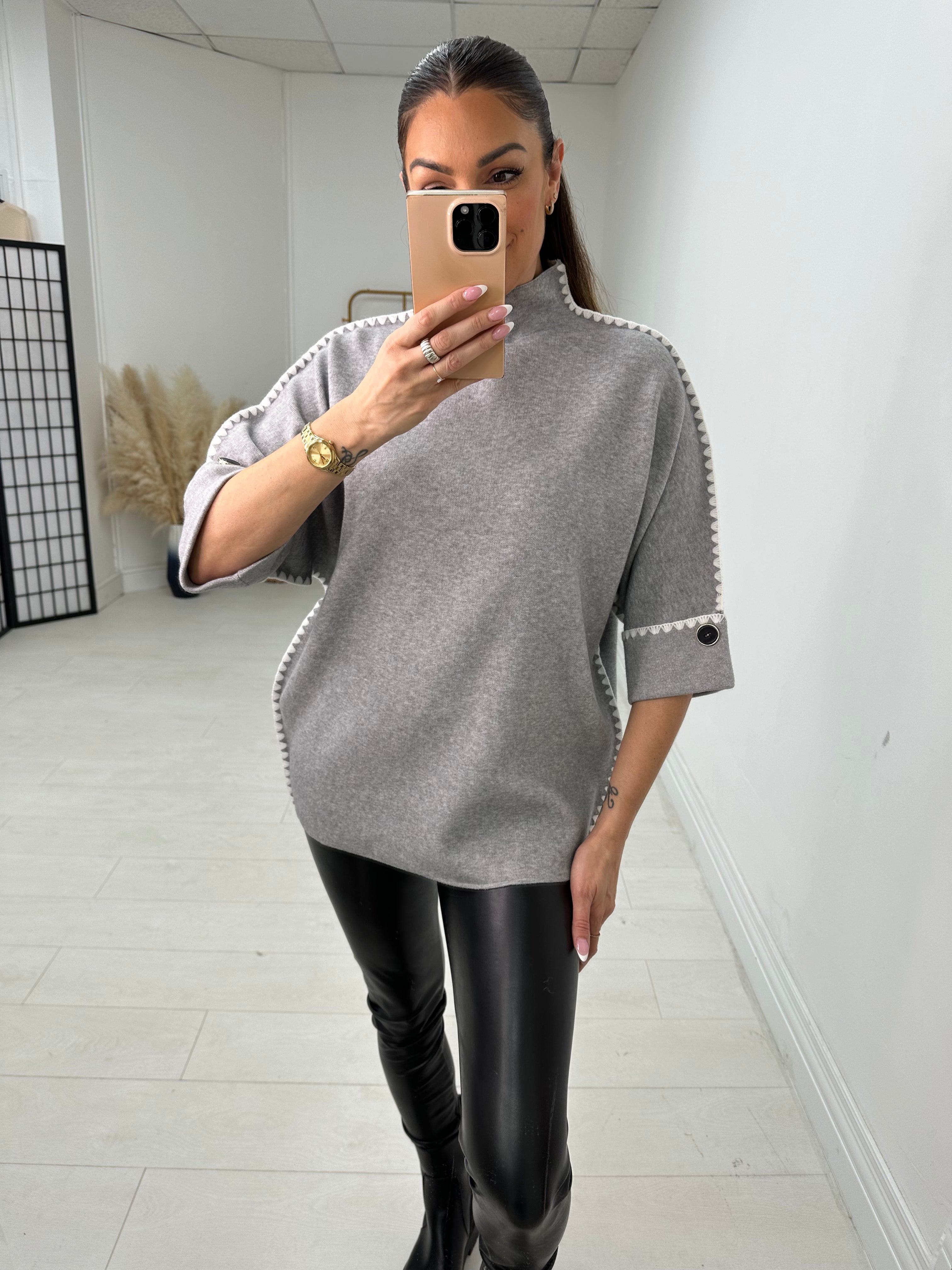 Kirsten Plain Stitch Detail Jumper