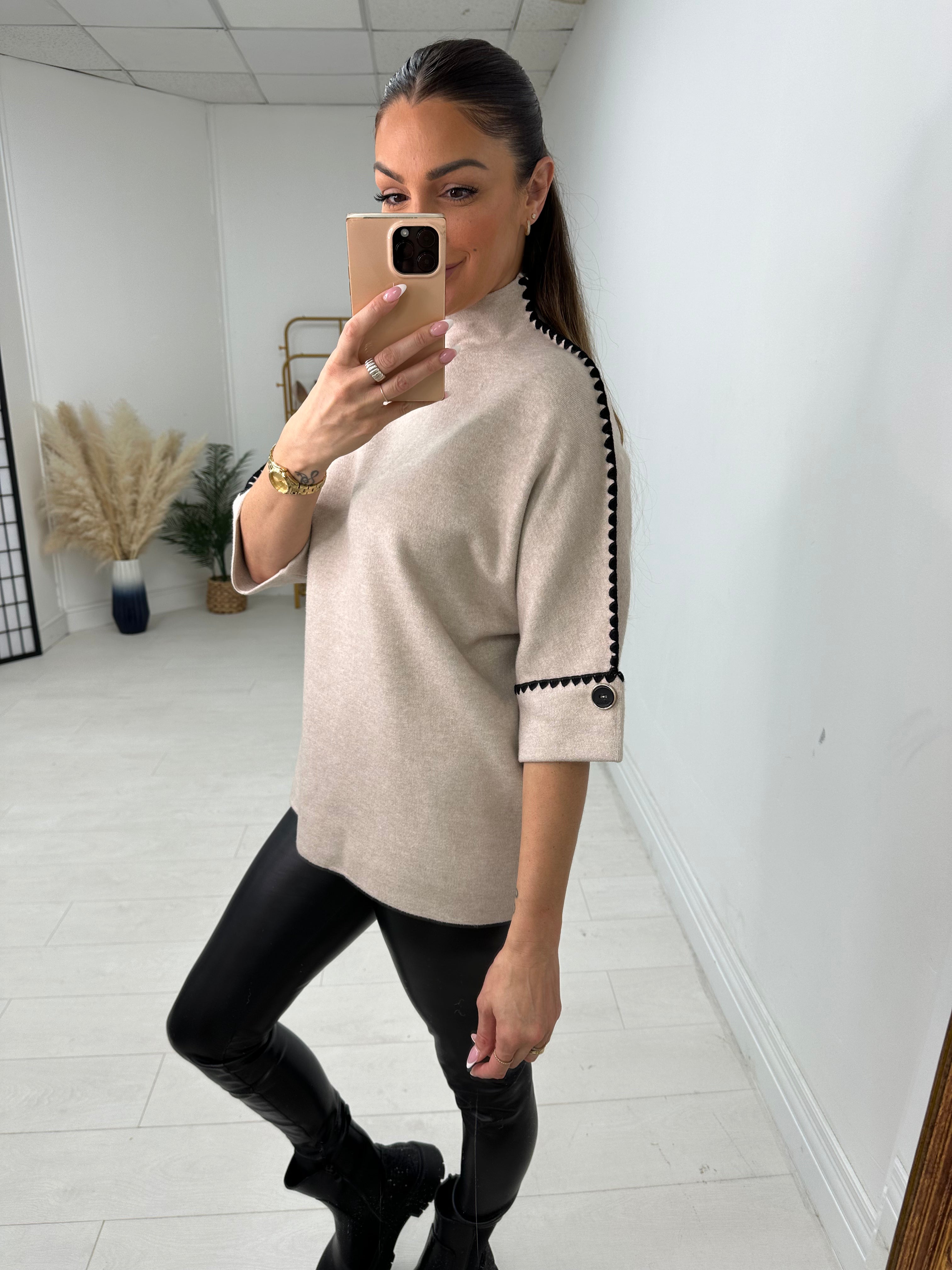 Kirsten Plain Stitch Detail Jumper