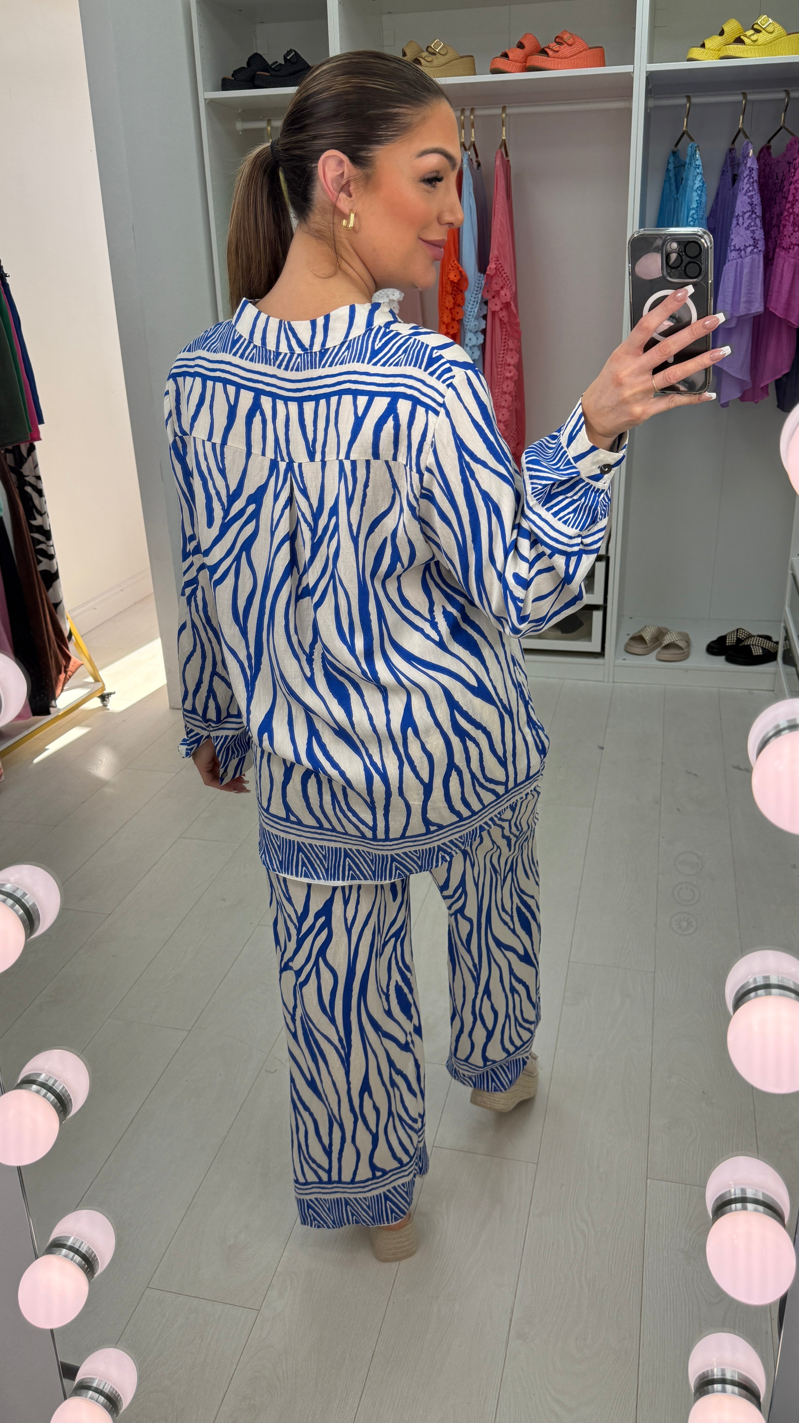 Carter Zebra Print Shirt Co-Ord Set