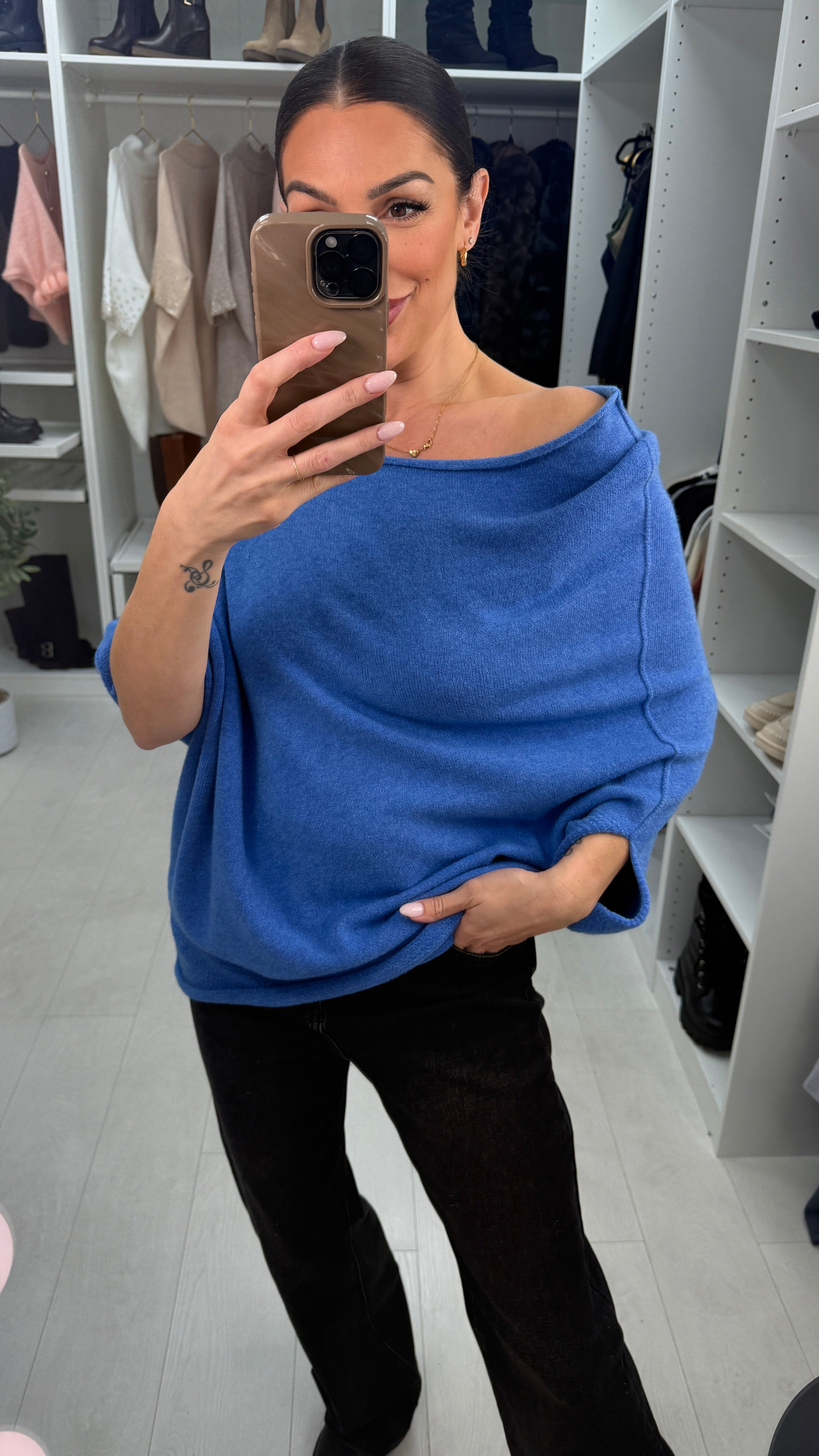 Marina Plain Half Sleeve Jumper
