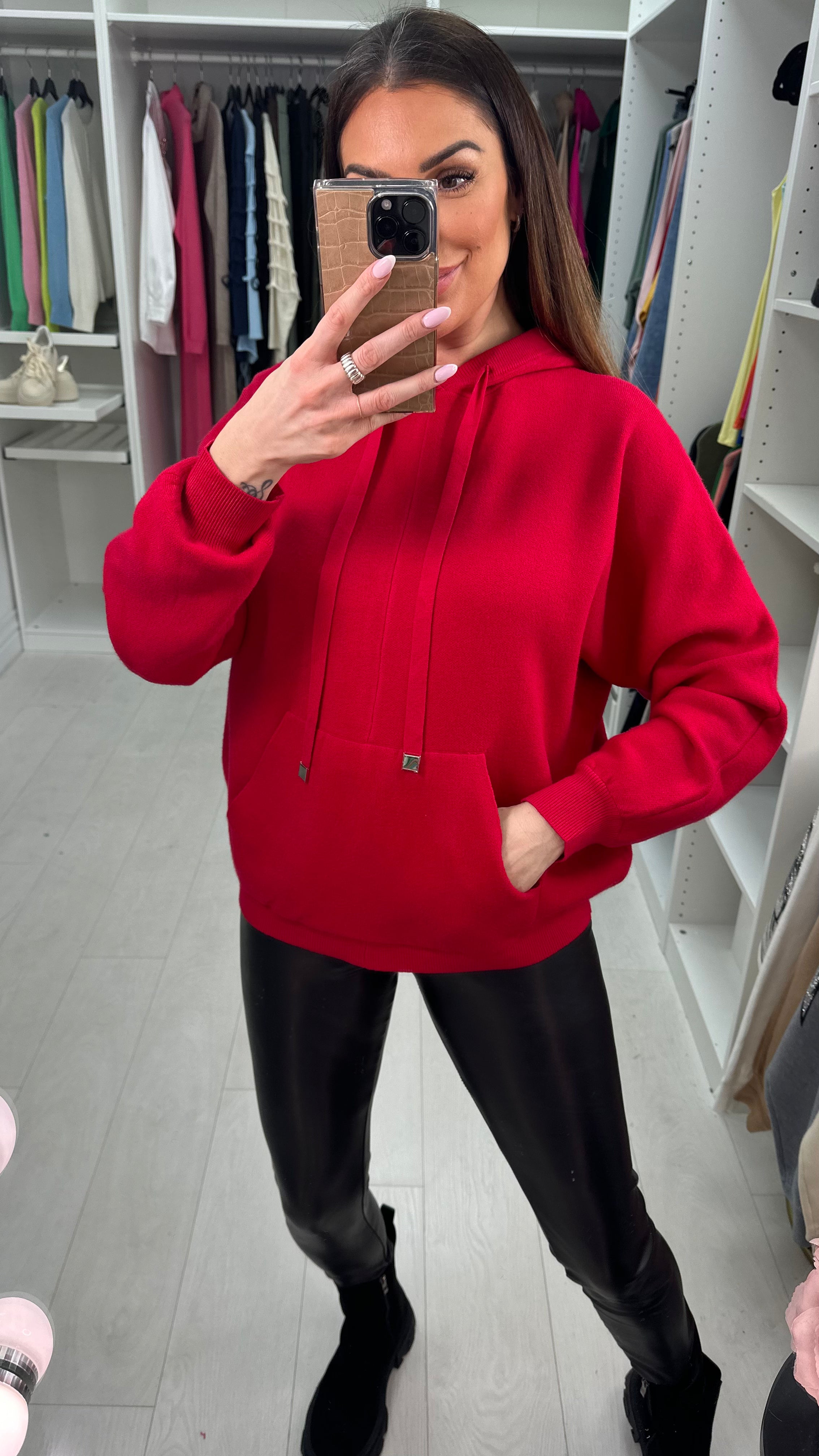 Sheri Embellished Angel Wing Back Hoodie