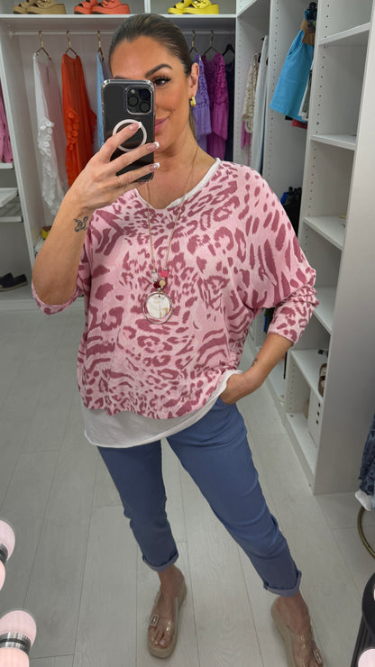 Juno Animal Print Top