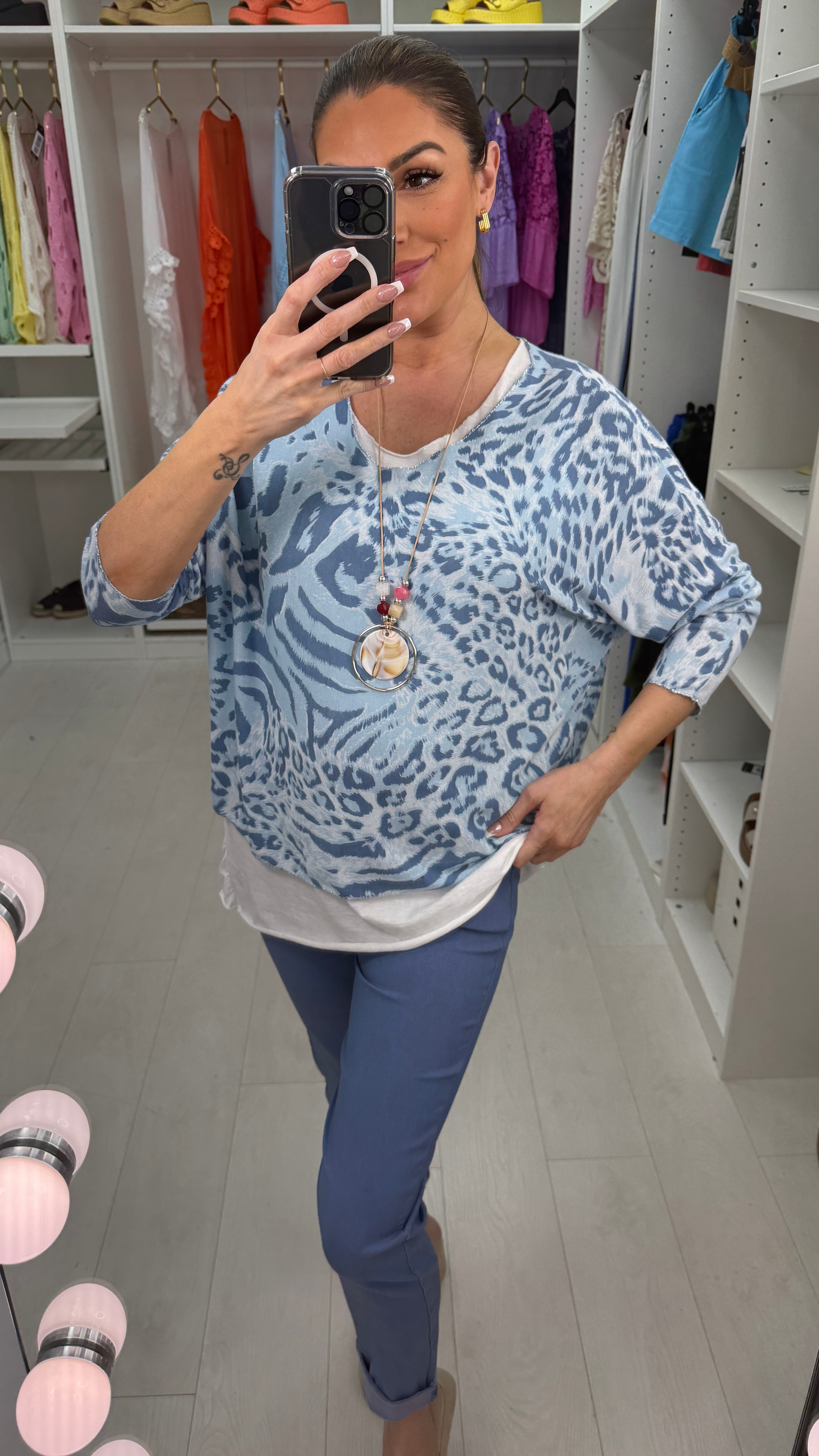 Juno Animal Print Top