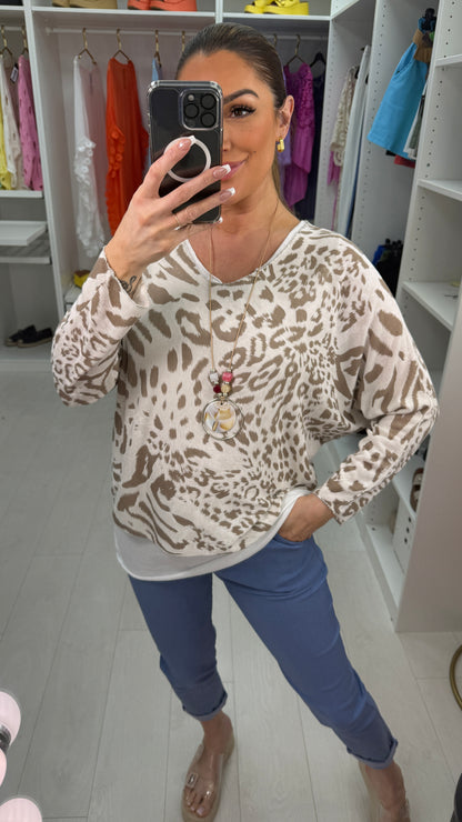 Juno Animal Print Top