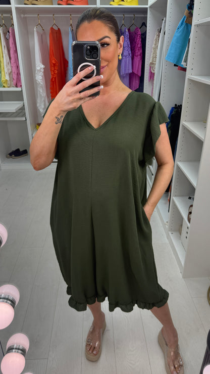 Elara Frill Shoulder Harem Jumpsuit