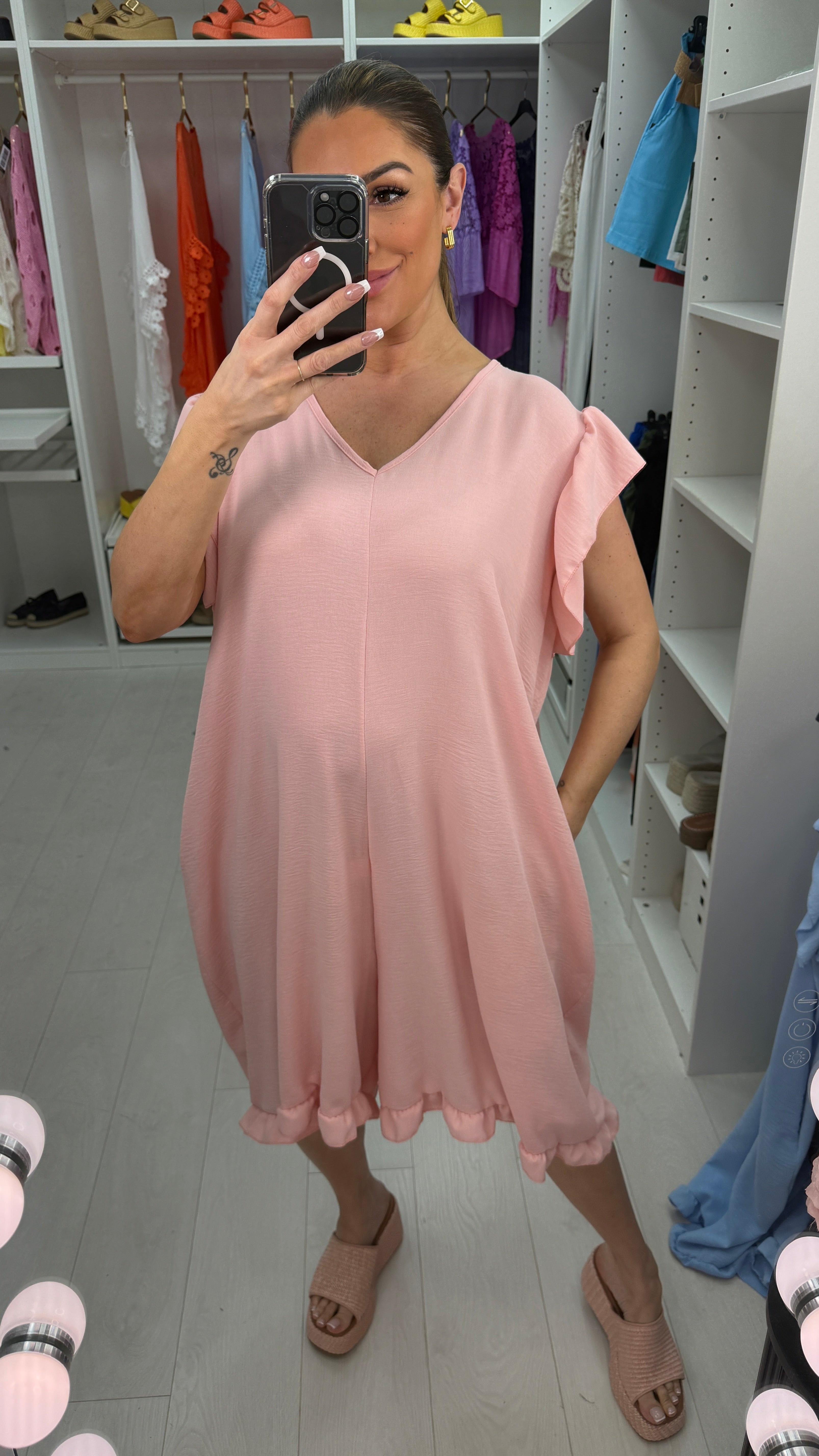 Elara Frill Shoulder Harem Jumpsuit