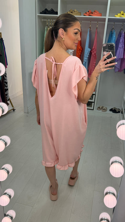 Elara Frill Shoulder Harem Jumpsuit