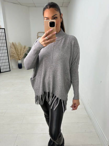 Eloise Oversized Tassel Hem Jumper