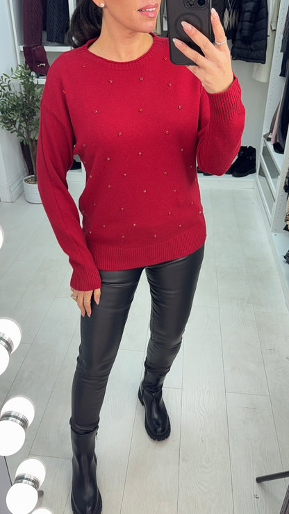 Sidney Embellished Round Neck Jumper