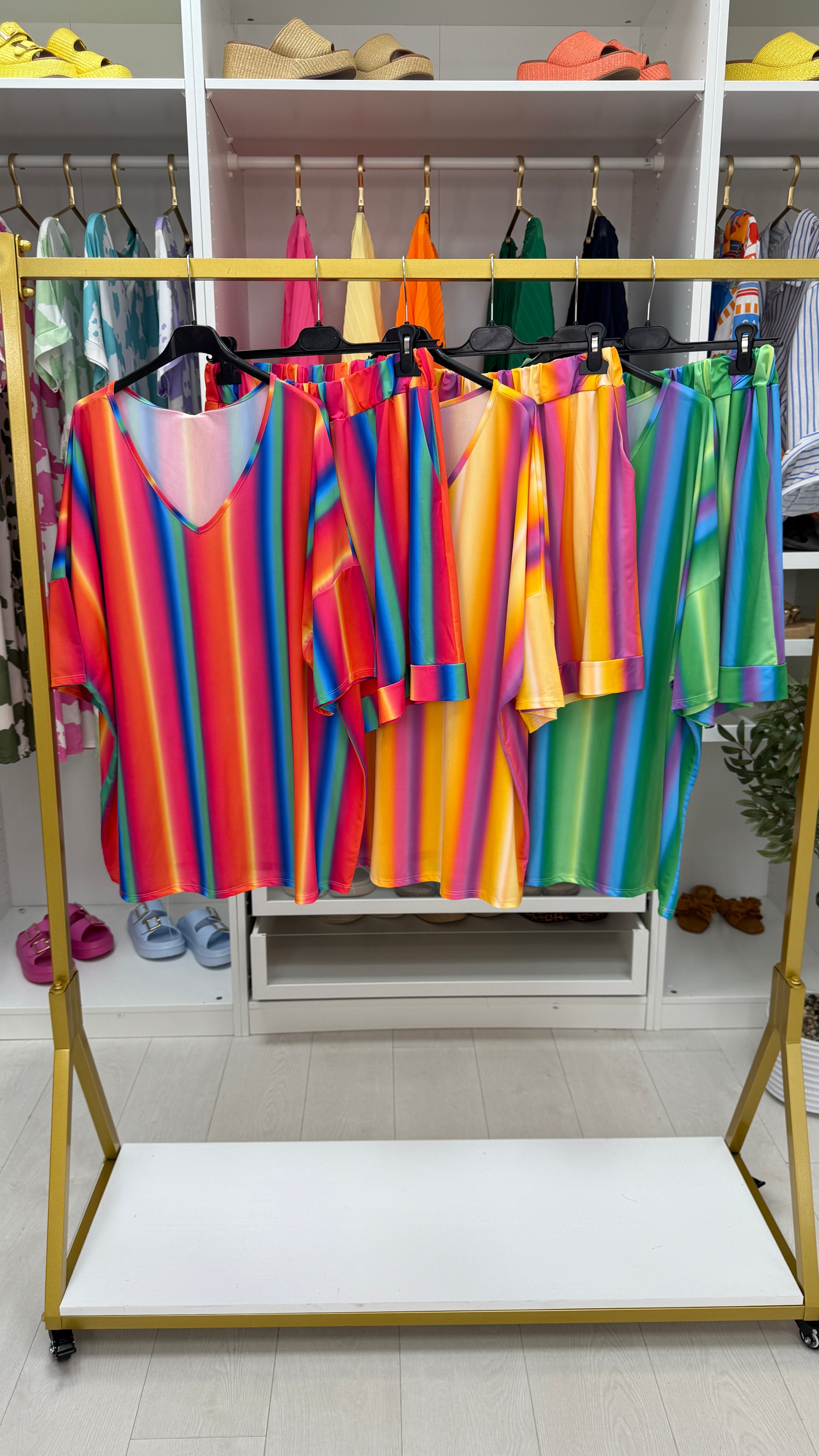 Tamrah Rainbow Loose Fit Short Co-Ord Set