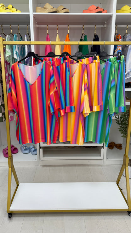 Tamrah Rainbow Loose Fit Short Co-Ord Set