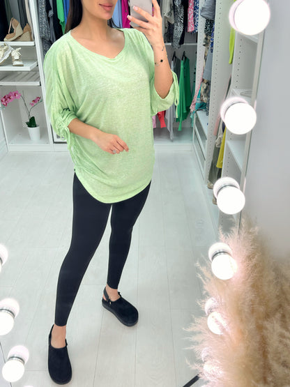 Adara Drawstring Sleeve Top