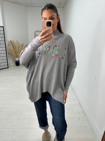 Scarlette Love Slogan Knit Jumper