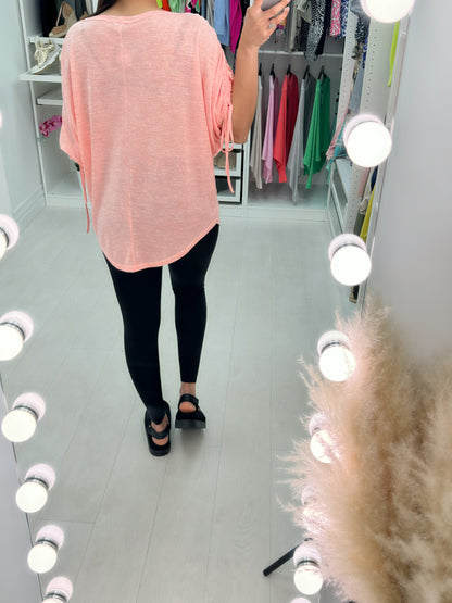 Adara Drawstring Sleeve Top