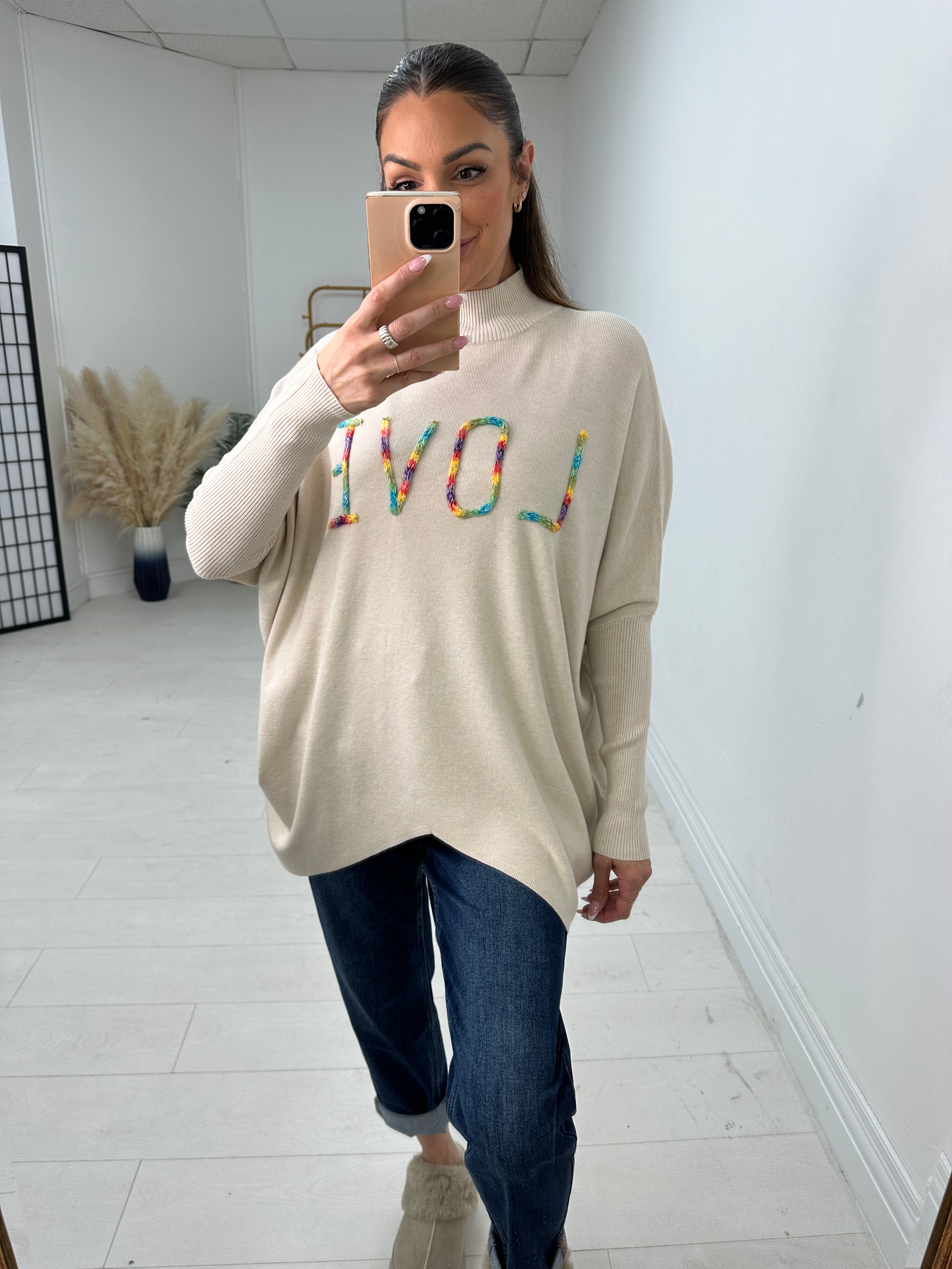 Scarlette Love Slogan Knit Jumper