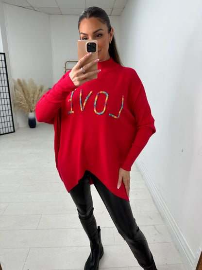 Scarlette Love Slogan Knit Jumper