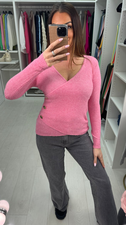 Ellie Plain Wrap Front Jumper