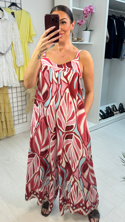 Elodi Abstract Print Loose Fit Jumpsuit