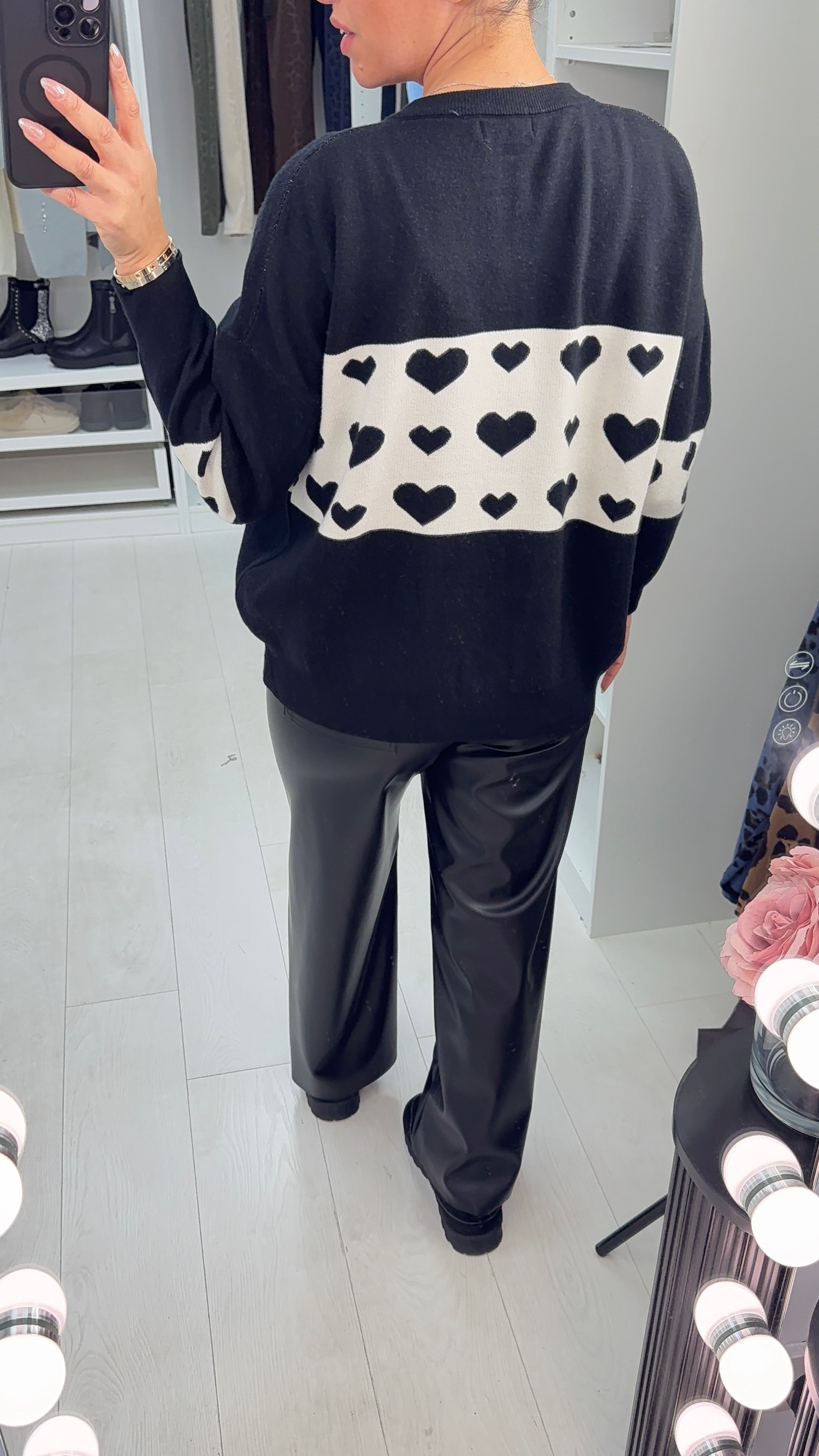 Iyana Sequin 'Amour' Slogan Jumper