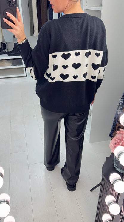 Iyana Sequin 'Amour' Slogan Jumper