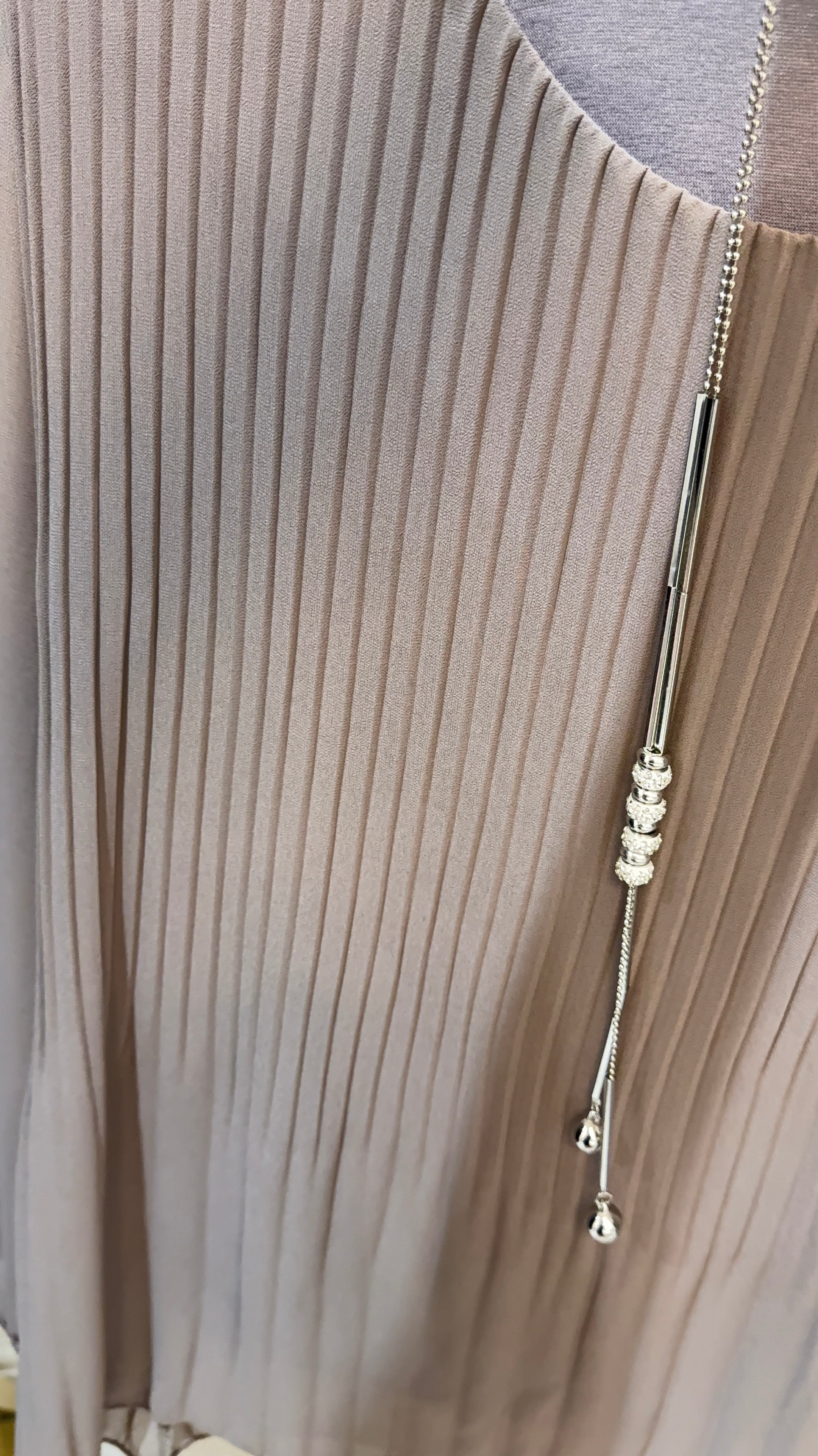 Bracco Chiffon Pleated Necklace Top