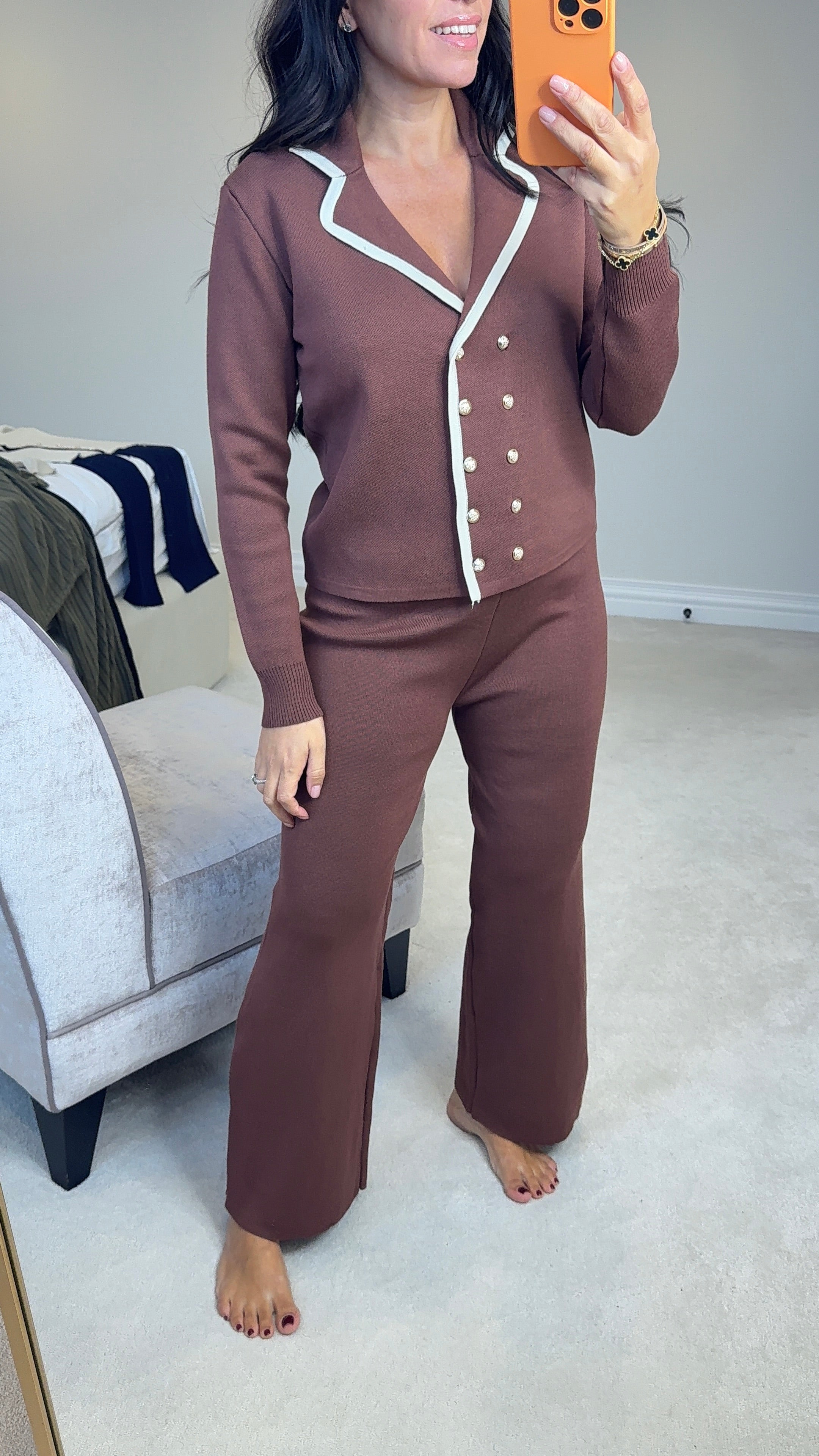 Teagan Button Front Cardigan Loungewear Set