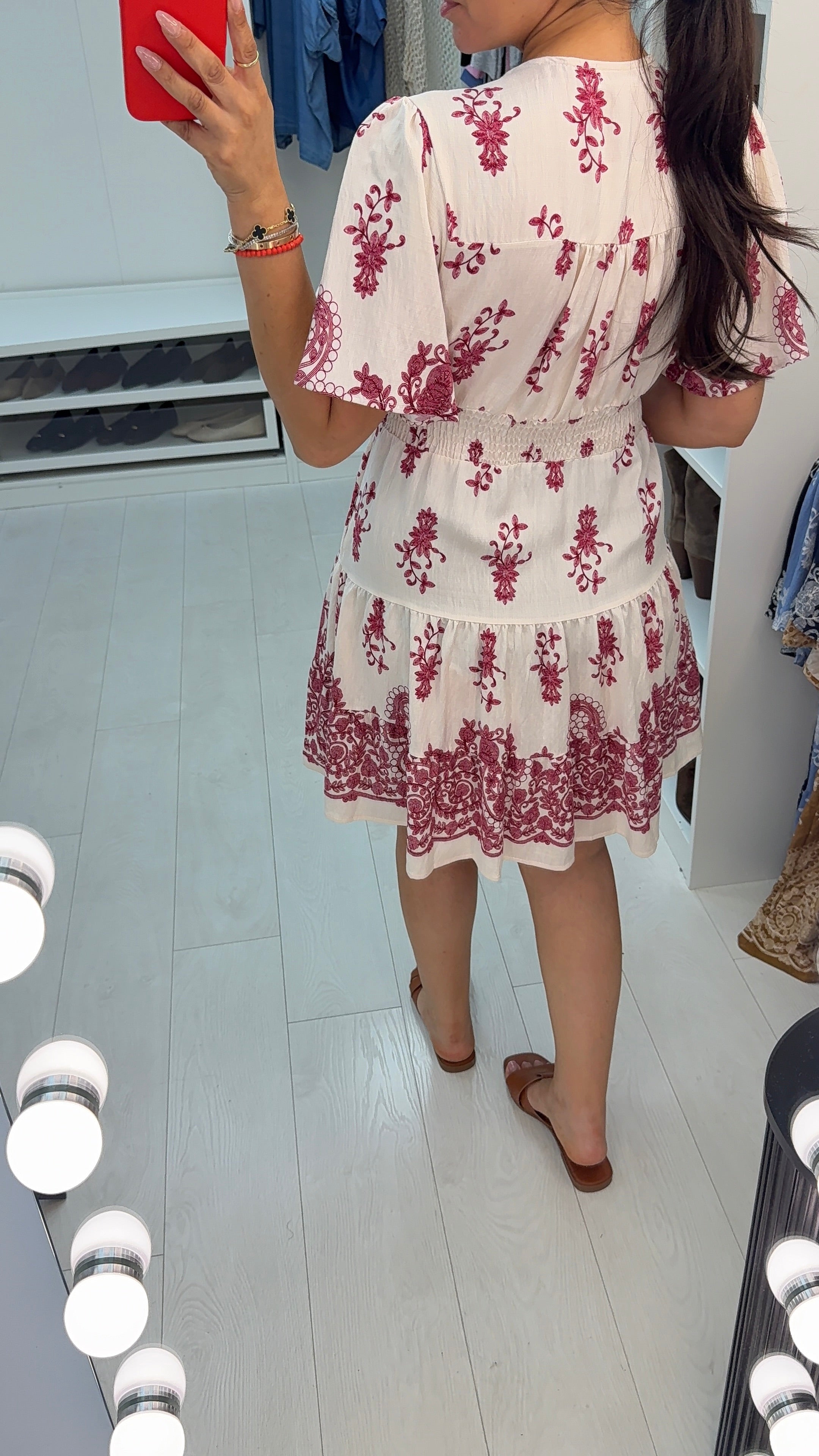 Hartley V Neck Paisley Smock Dress