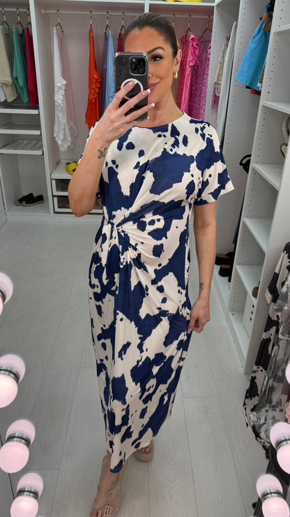 Naya Tie Front Midi Dress