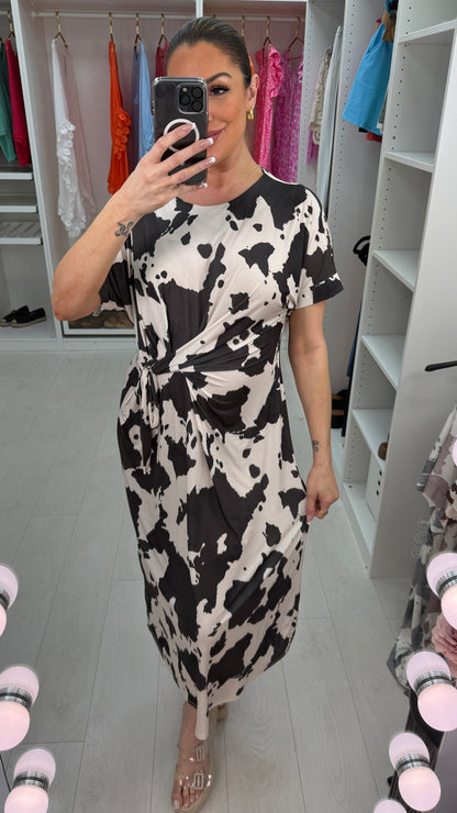 Naya Tie Front Midi Dress