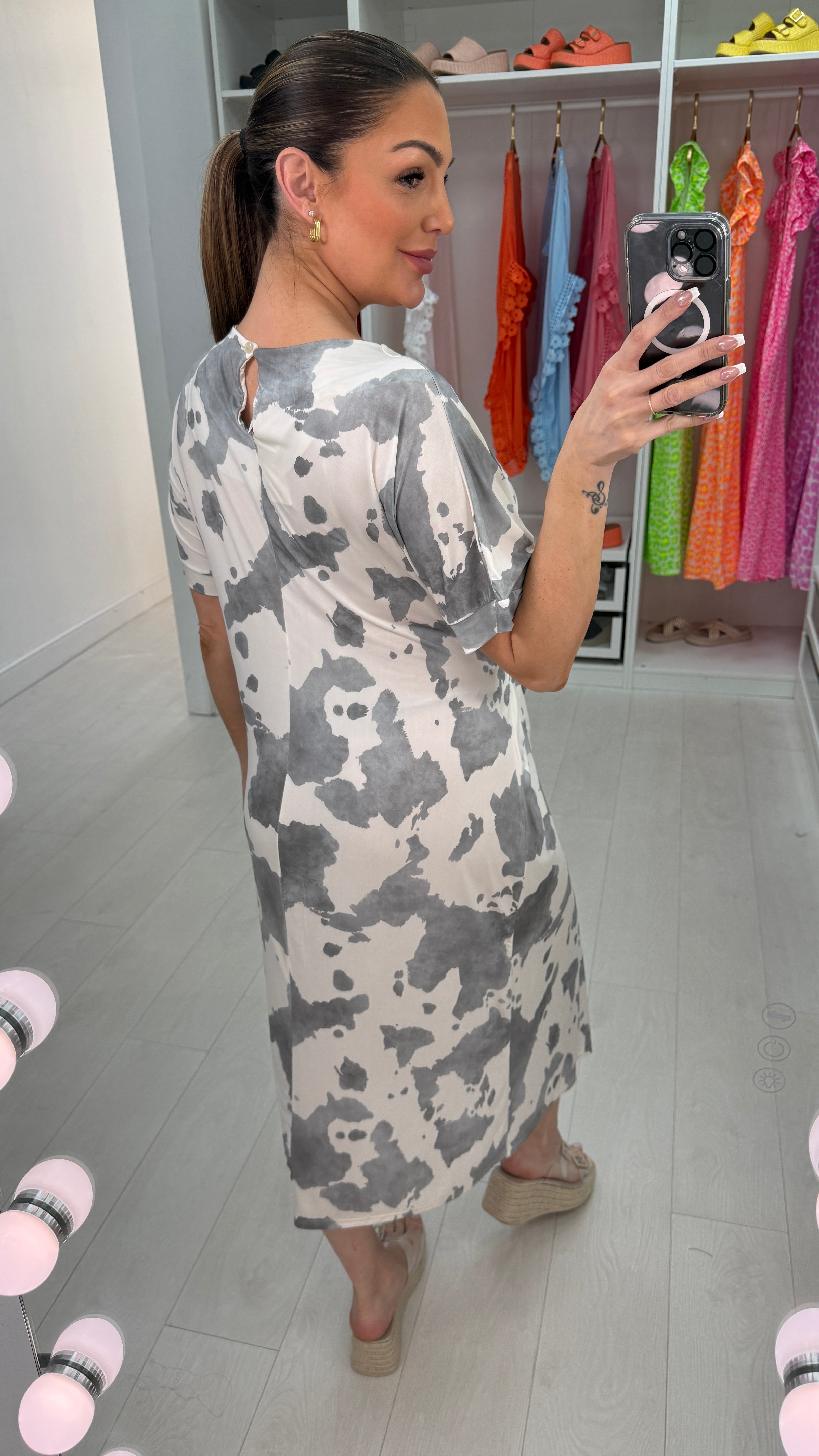 Naya Tie Front Midi Dress