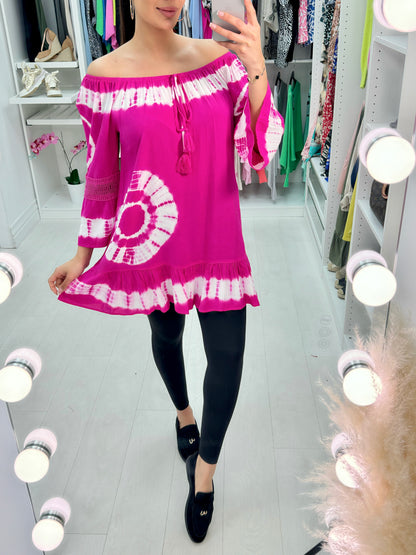 Tiliana Tie Dye Bardot Tunic
