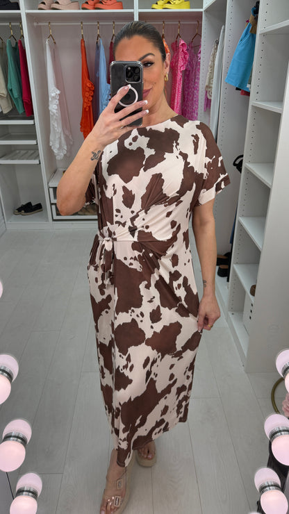 Naya Tie Front Midi Dress