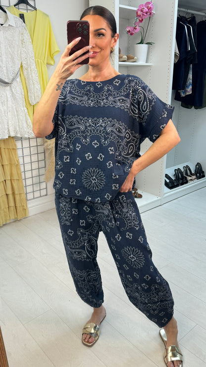 Valery Paisley Bandana Print Co-Ord Set