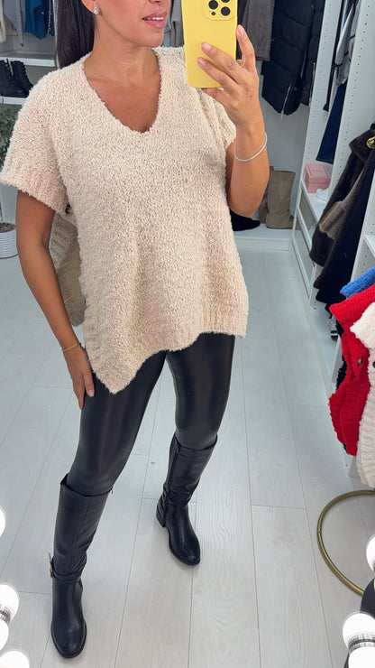 Crissie Plain Super Soft Poncho Jumper